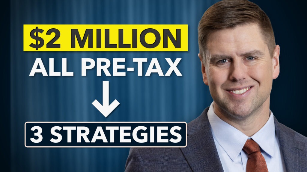 Man smiling next to text that reads, "$2 Million All Pre-Tax 3 Strategies."