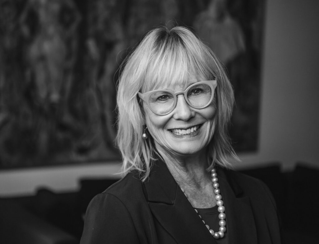 black and white photo of Jann Freed